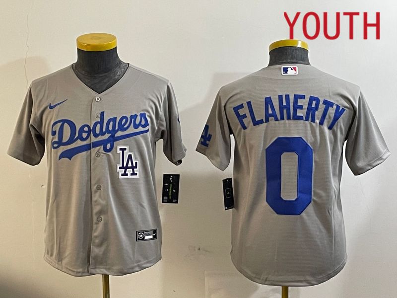 Youth New York Yankees 0 Flaherty grey 2024 Nike MLB Jersey 202411202